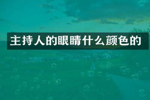 主持人的眼睛什么颜色的