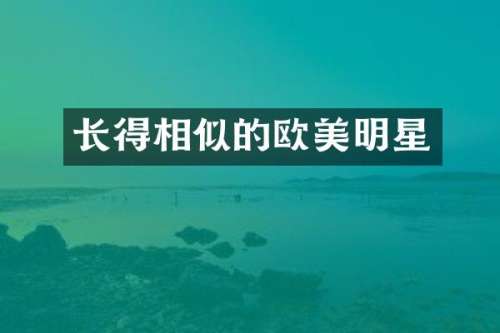 长得相似的欧美明星