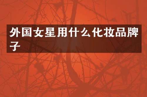 外国女星用什么化妆品牌子