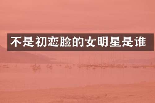 不是初恋脸的女明星是谁