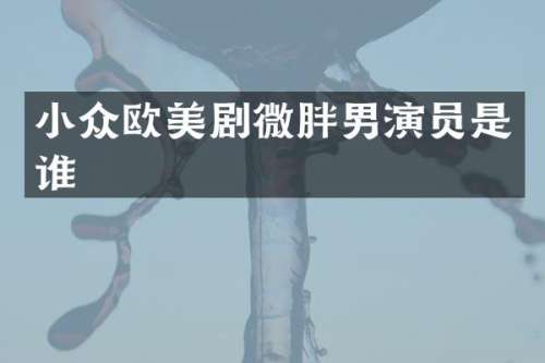 小众欧美剧微胖男演员是谁