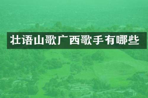 壮语山歌广西歌手有哪些