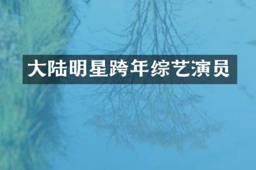 大陆明星跨年综艺演员
