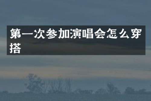 第一次参加演唱会怎么穿搭