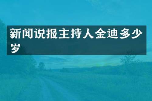 新闻说报主持人金迪