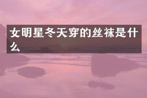 女明星冬天穿的丝袜是什么