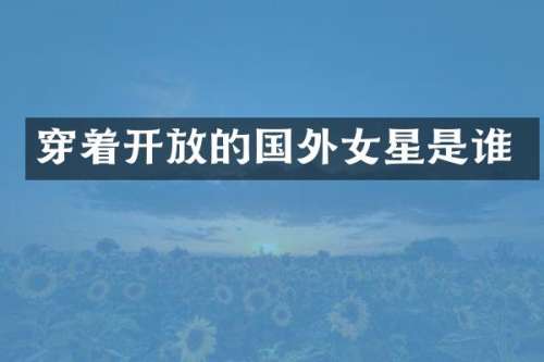 穿着开放的国外女星是谁