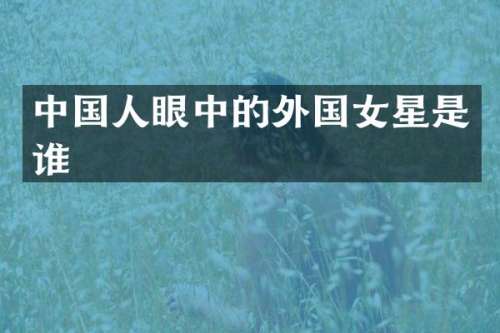 中国人眼中的外国女星是谁