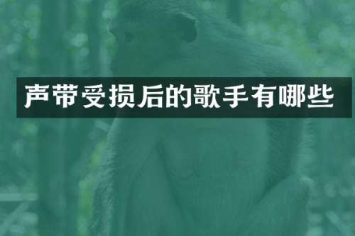 声带受损后的歌手有哪些