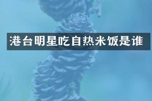 港台明星吃自热米饭是谁