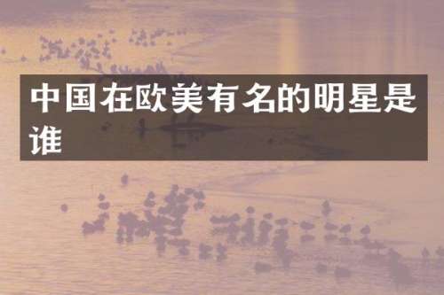 中国在欧美有名的明星是谁