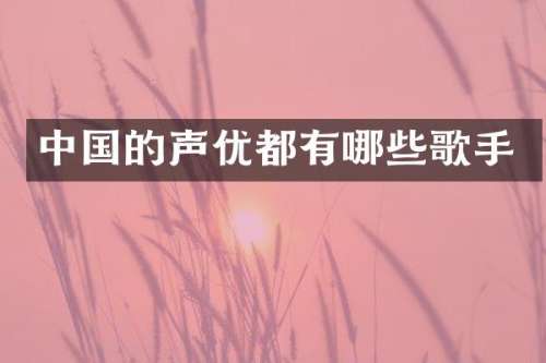 中国的声优都有哪些歌手