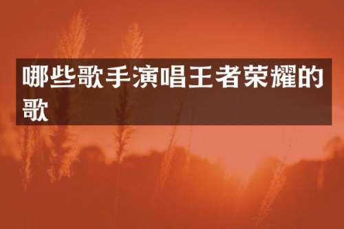 哪些歌手演唱王者荣耀的歌