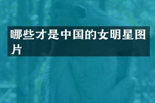 哪些才是中国的女明星图片