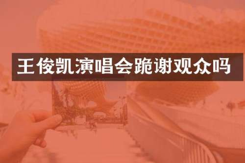 王俊凯演唱会跪谢观众吗