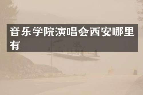 音乐学院演唱会西安哪里有