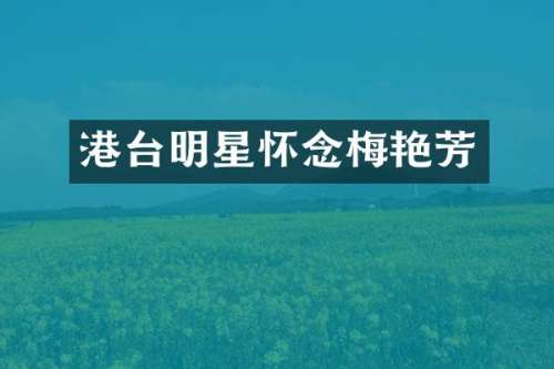 港台明星怀念梅艳芳
