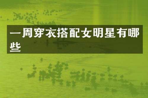 一周穿衣搭配女明星有哪些
