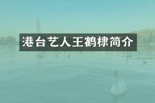 港台艺人王鹤棣简介