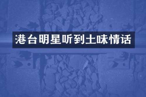 港台明星听到土味情话
