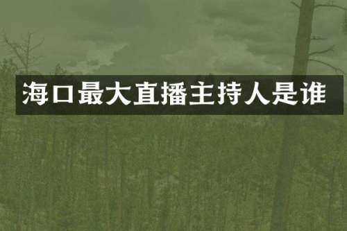 海口最大直播主持人是谁