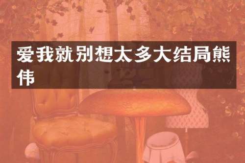 爱我就别想太多大结局熊伟