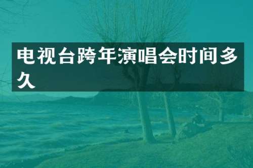 电视台跨年演唱会时间多久