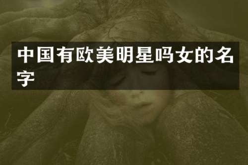 中国有欧美明星吗女的名字