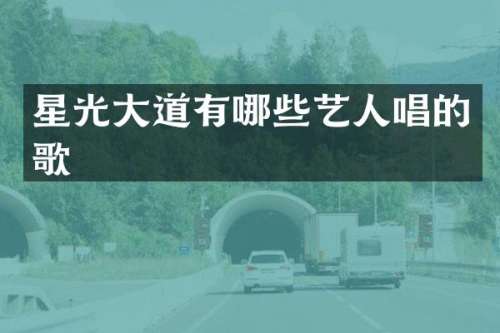 星光大道有哪些艺人唱的歌