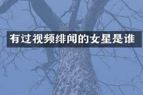有过视频绯闻的女星是谁