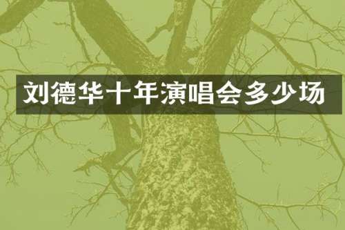 刘德华十年演唱会多少场