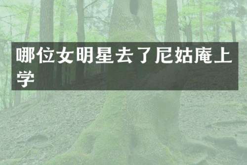 哪位女明星去了尼姑庵上学