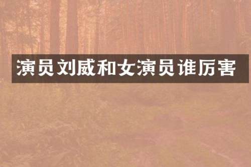 演员刘威和女演员