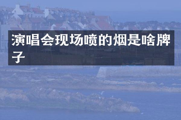 演唱会现场喷的烟是啥牌子