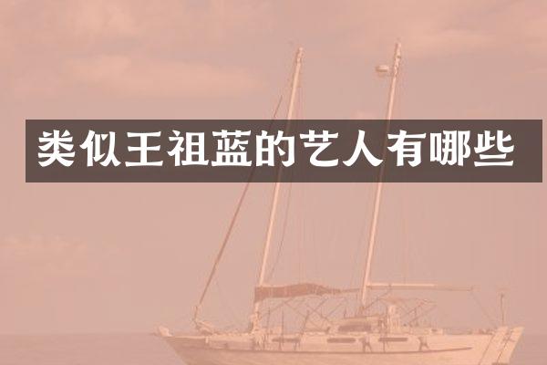 类似王祖蓝的艺人有哪些