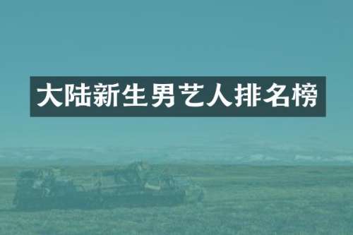 大陆新生男艺人排名榜