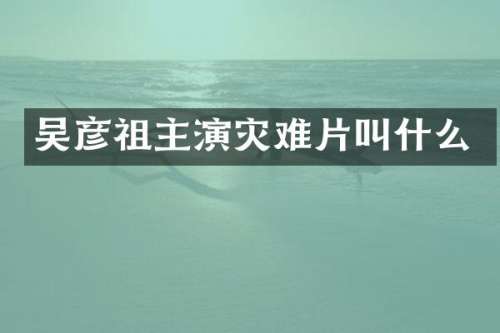 吴彦祖主演灾难片叫什么