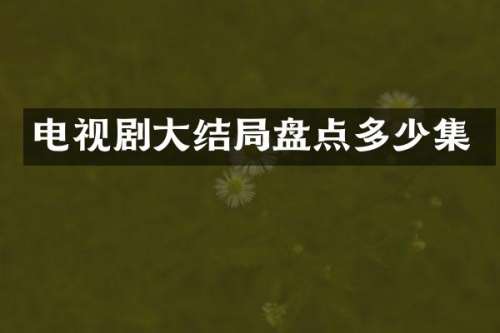 电视剧大结局盘点多少集