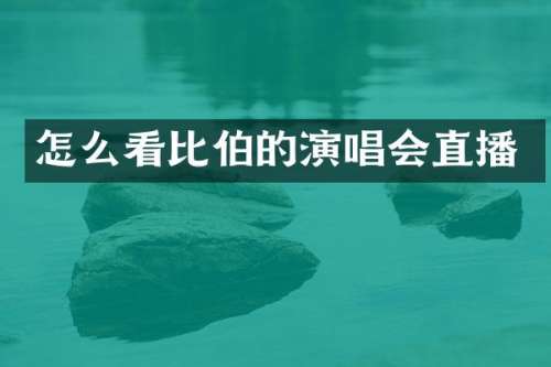 怎么看比伯的演唱会直播