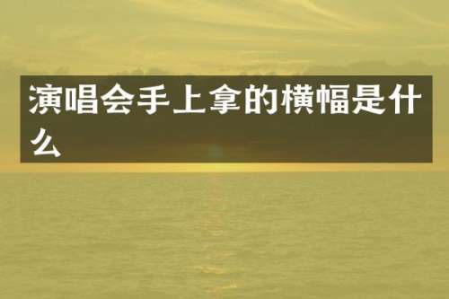 演唱会手上拿的横幅是什么