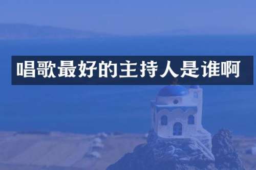 唱歌最好的主持人是谁啊