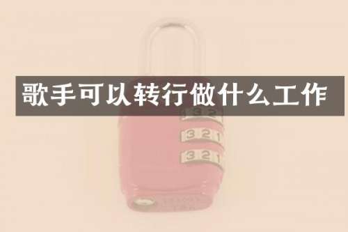 歌手可以转行做什么工作