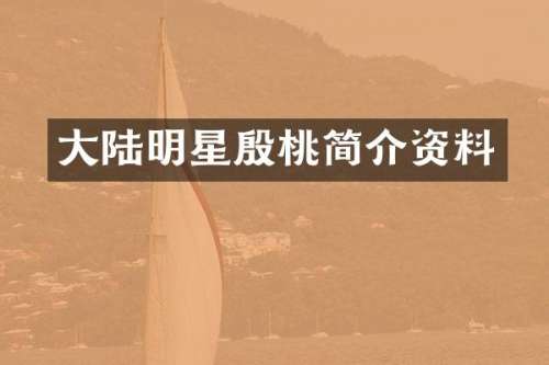 大陆明星殷桃简介资料