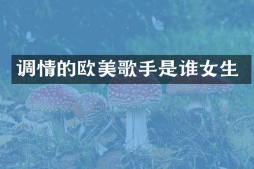 调情的欧美歌手是谁女生