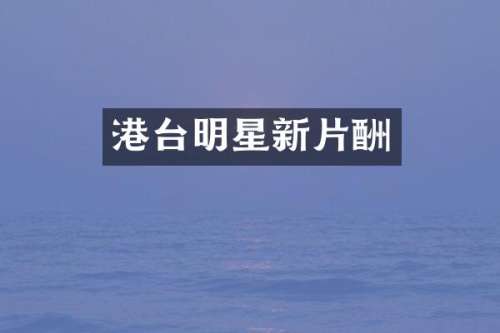 港台明星新片酬
