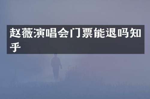 赵薇演唱会门票能退吗知乎