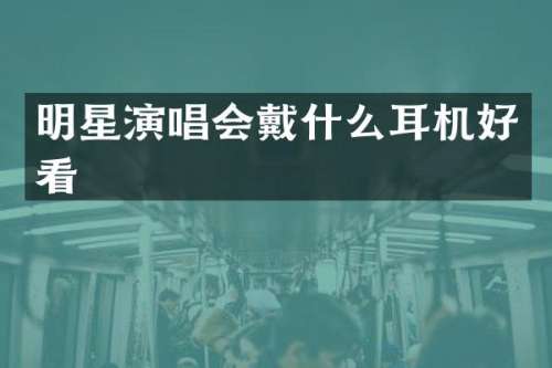 明星演唱会戴什么耳机好看