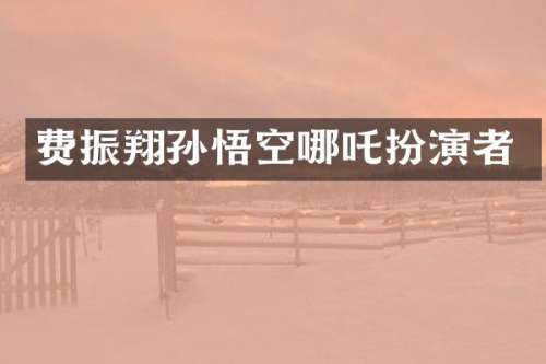 费振翔孙悟空哪吒扮演者