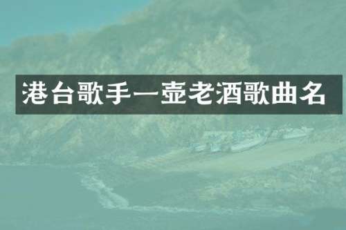 港台歌手一壶老酒歌曲名