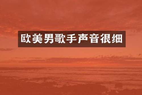 欧美男歌手声音很细